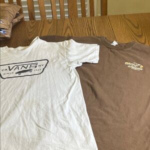 Vans mens White and Brown Tees